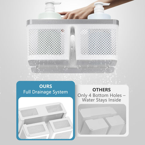 BYUNER perforated-grid design provides quick drainage after showers