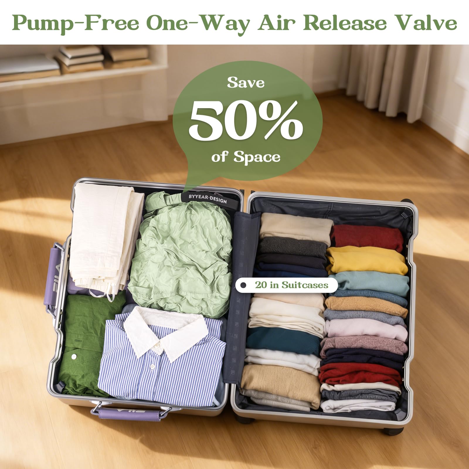 ByYear laundry bag built-in handle simplifies carrying when full.