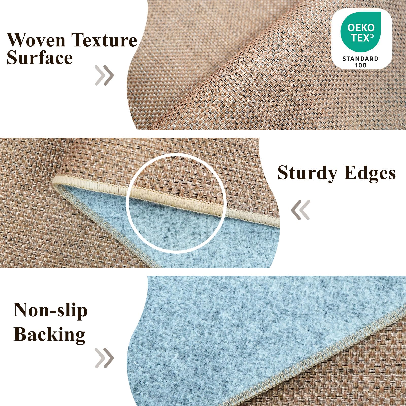 BYYVOO durable stain resistant rug withstands frequent family use