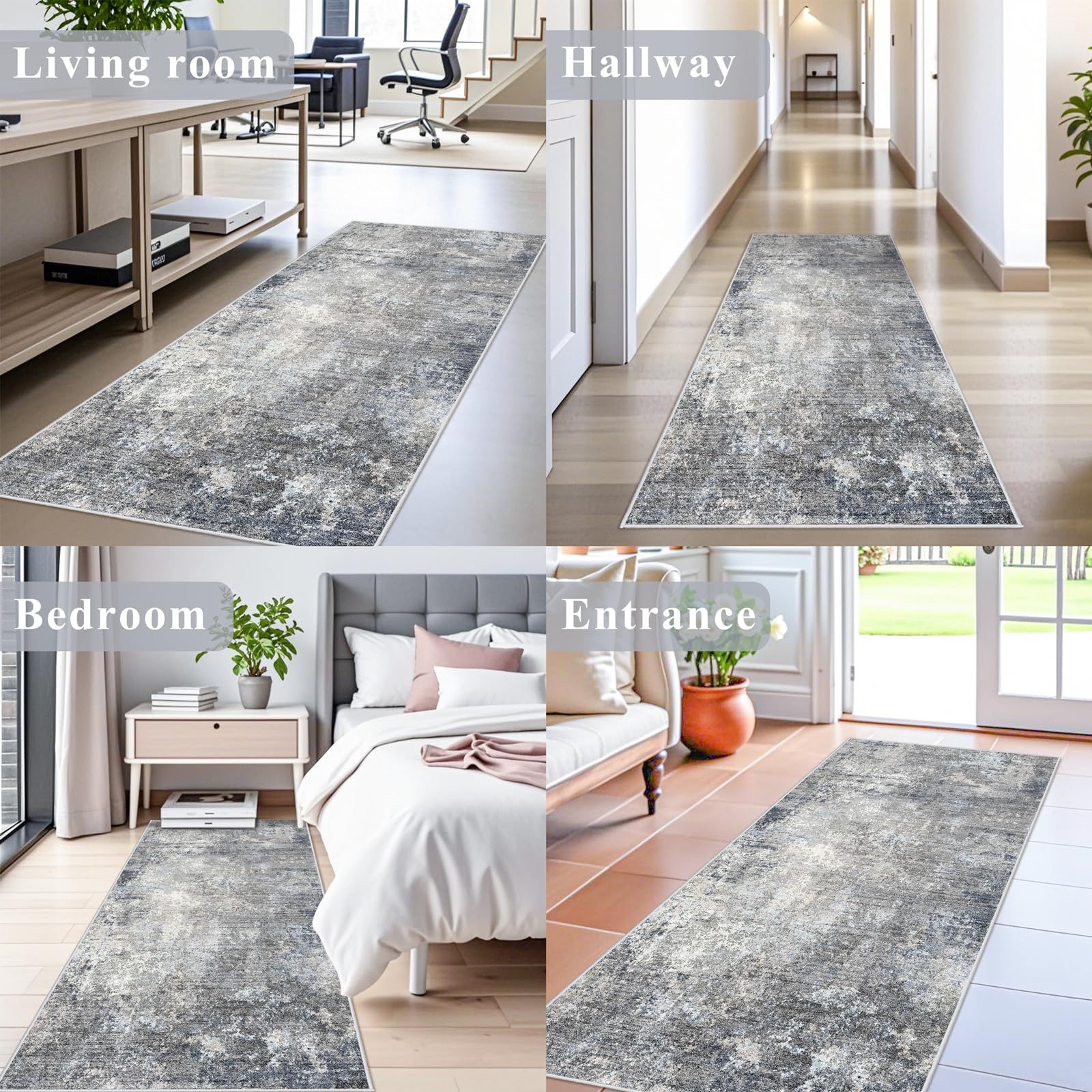 BYYVOO low-pile rug easy to vacuum and quick to clean.