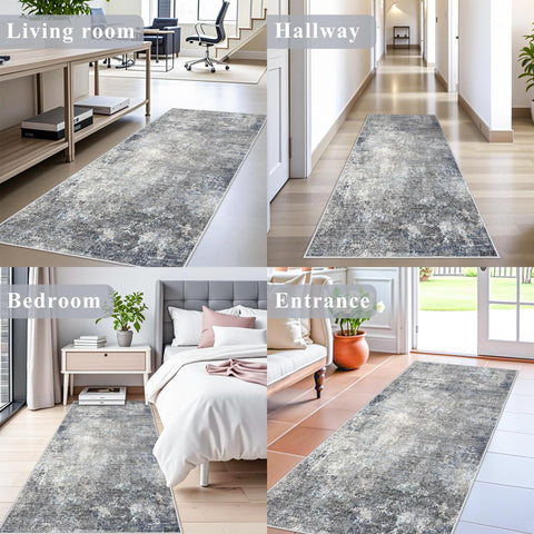 BYYVOO low-pile rug easy to vacuum and quick to clean.