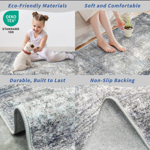 BYYVOO machine-washable 10ft rug ready for easy care.