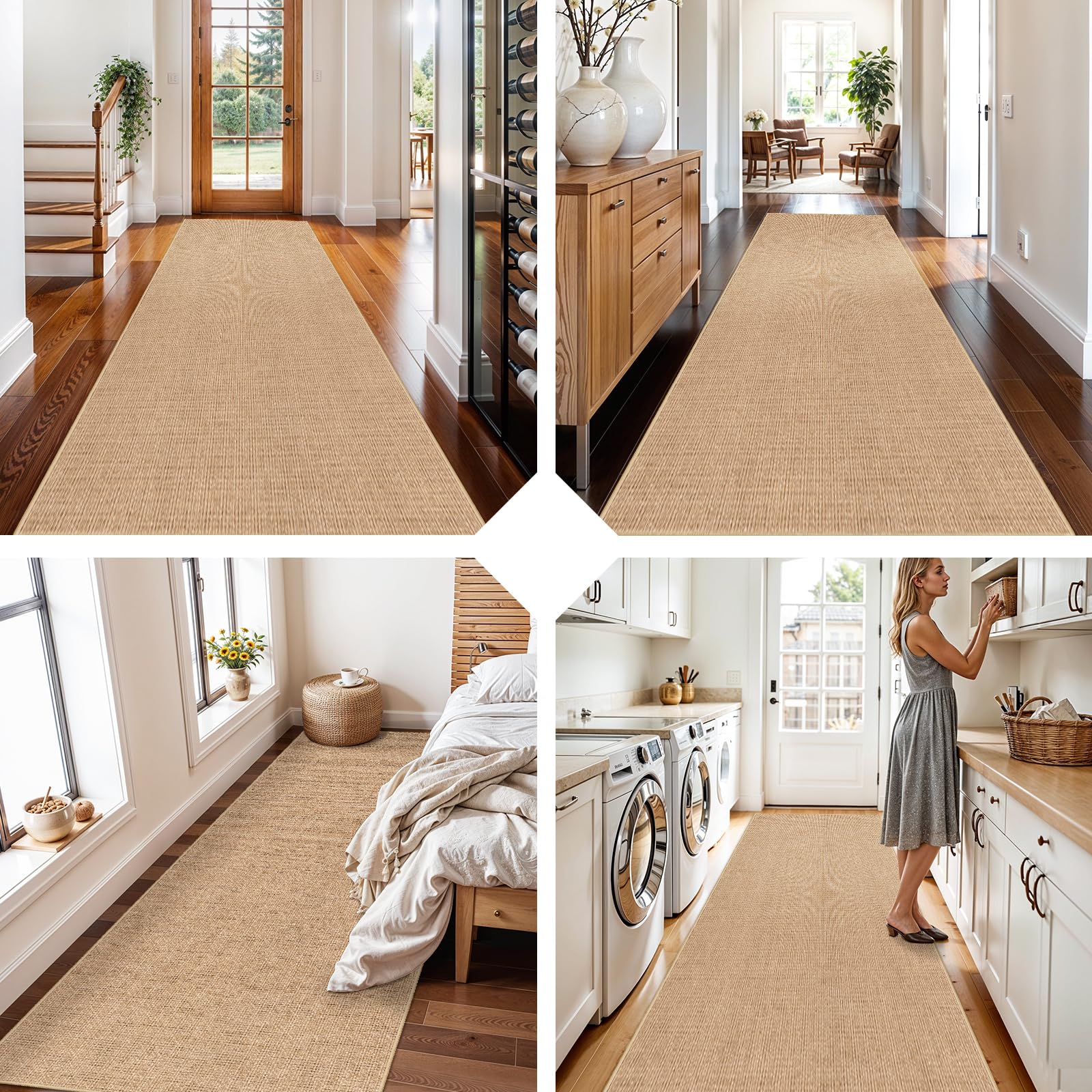 BYYVOO machine washable runner 3x10 simplifies cleaning after daily traffic