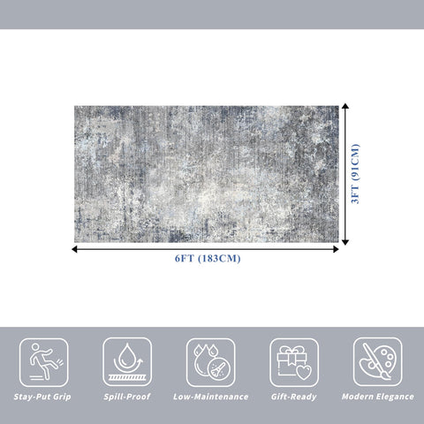 BYYVOO non-slip rubber-backed runner provides stable placement in busy spaces.