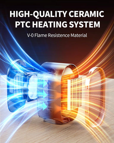 BZGG space heater 1000W high mode for rapid warmth