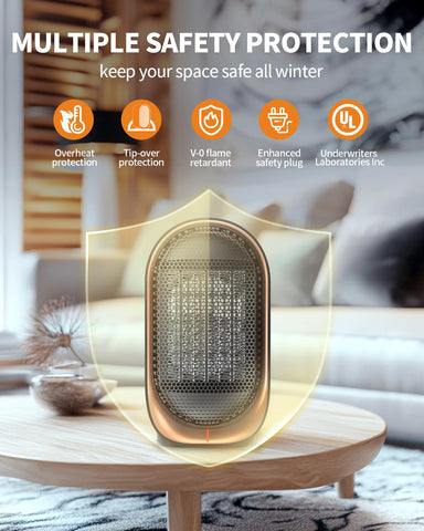 BZGG space heater cord management and portability for easy relocation