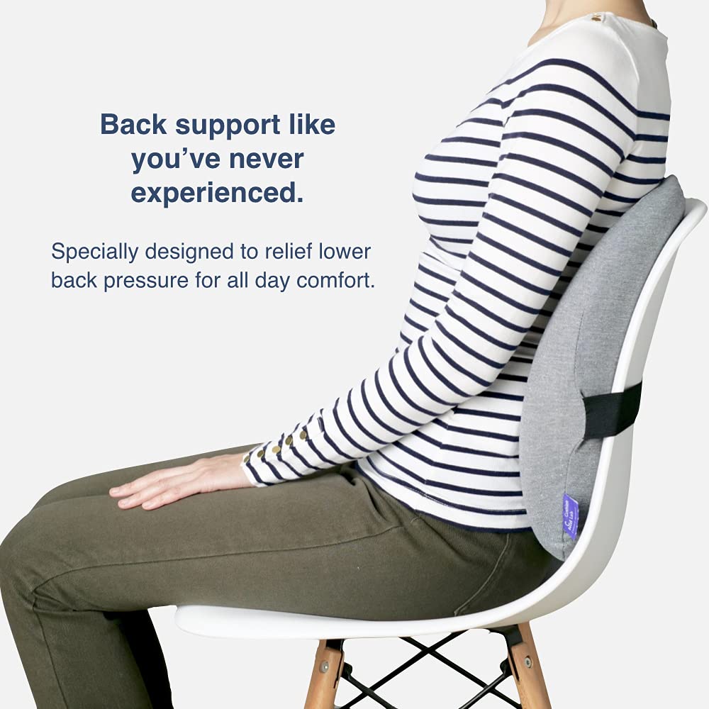 C CUSHION LAB back support on car seat promotes better posture during driving