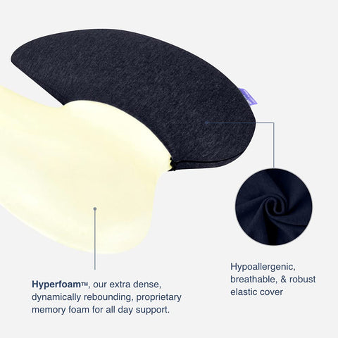 C CUSHION LAB lumbar pillow on sofa provides lower-back cushioning