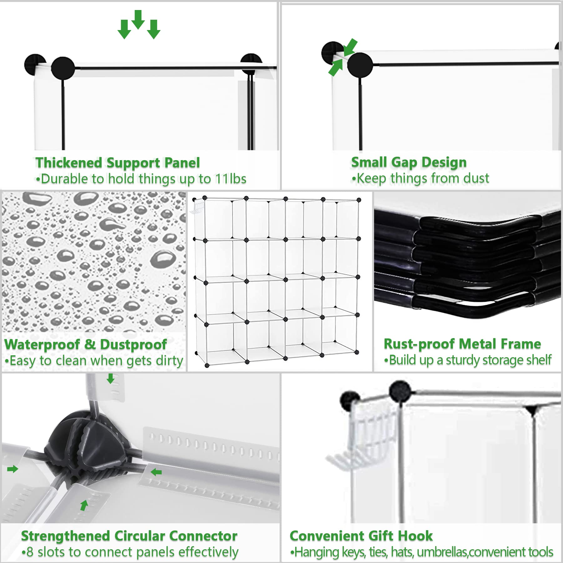 C&AHOME Cube Storage Organizer with gift hook keeps keys and small items organized