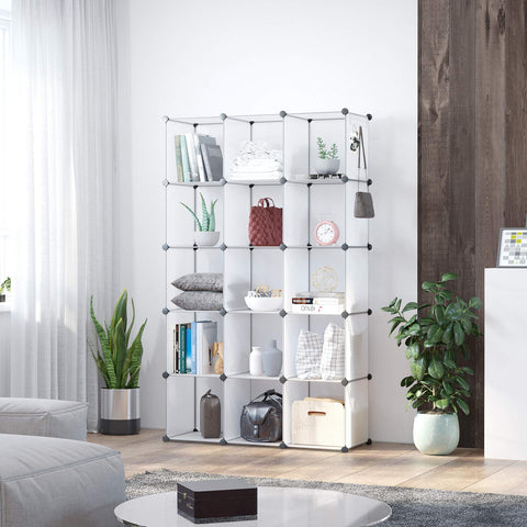 C&AHOME Cube Storage Organizer features sturdy PP materials, metal frame, and ABS connectors