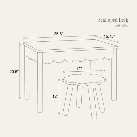 CAALMA & Co art and study desk supports independent sitting for activities.