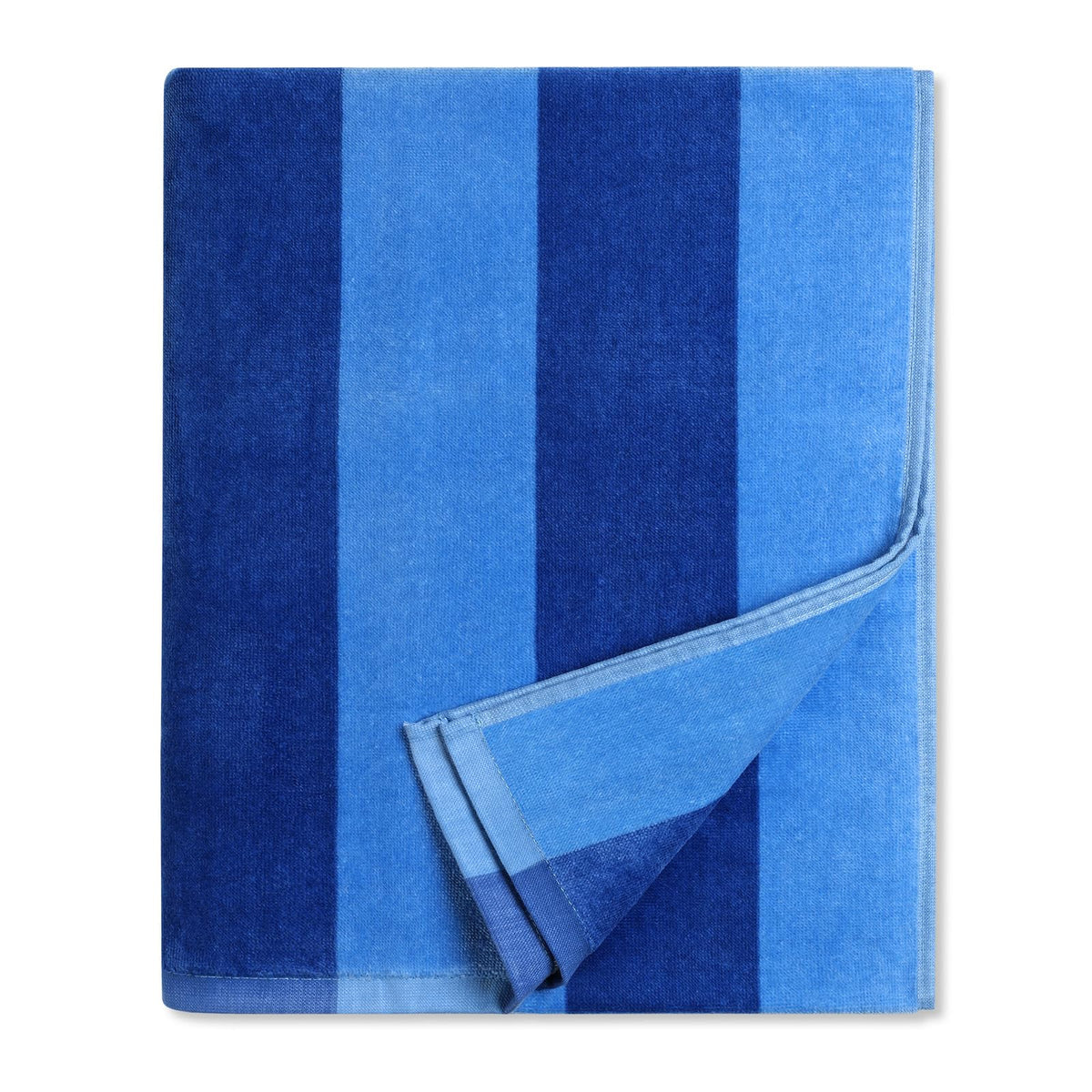 cabanana blue-striped oversized towel 35x70 inches ideal for beach lounging