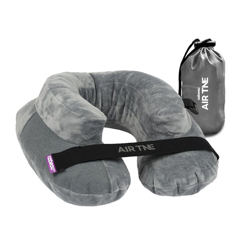 Cabeau Air TNE pillow front view with tailored support during travel