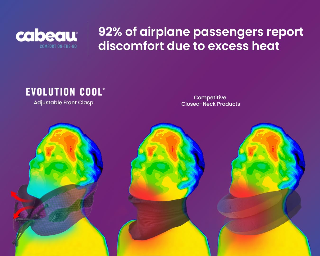 Cabeau Evolution Cool memory foam core provides soft comfort with firm neck support