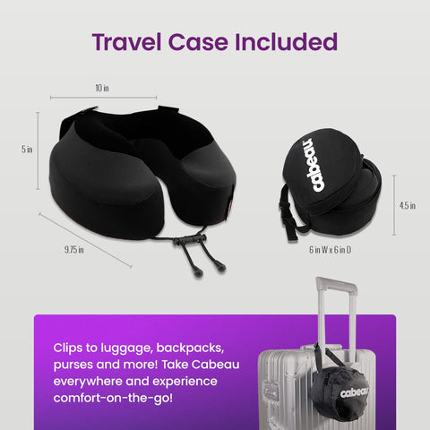 Chin clasp on Cabeau Evolution S3 supports head alignment during sleep