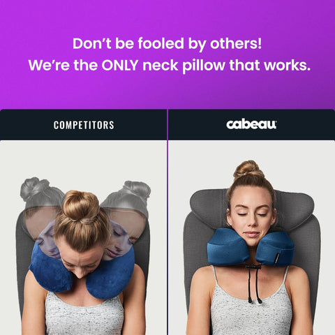 Cabeau Evolution S3 removable indigo cover for easy washing.
