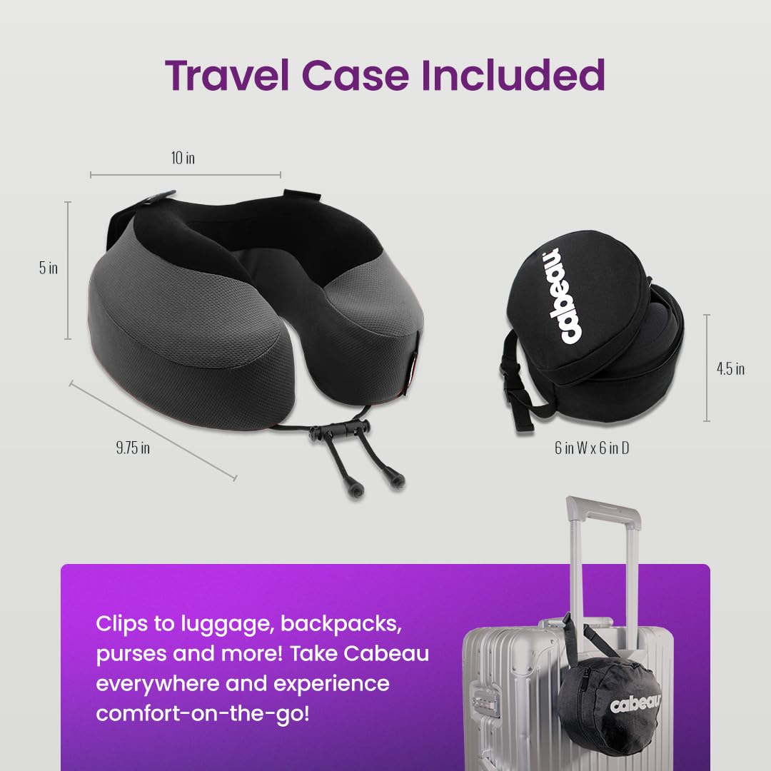 Cabeau Evolution S3 washable cover maintains freshness during trips.