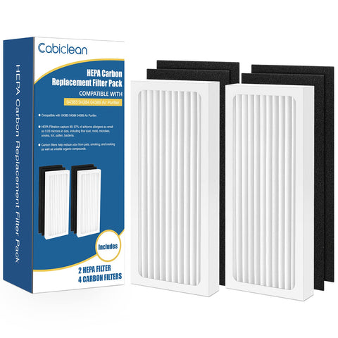Cabiclean 04383/04384 replacement filter, front view, easy to install.