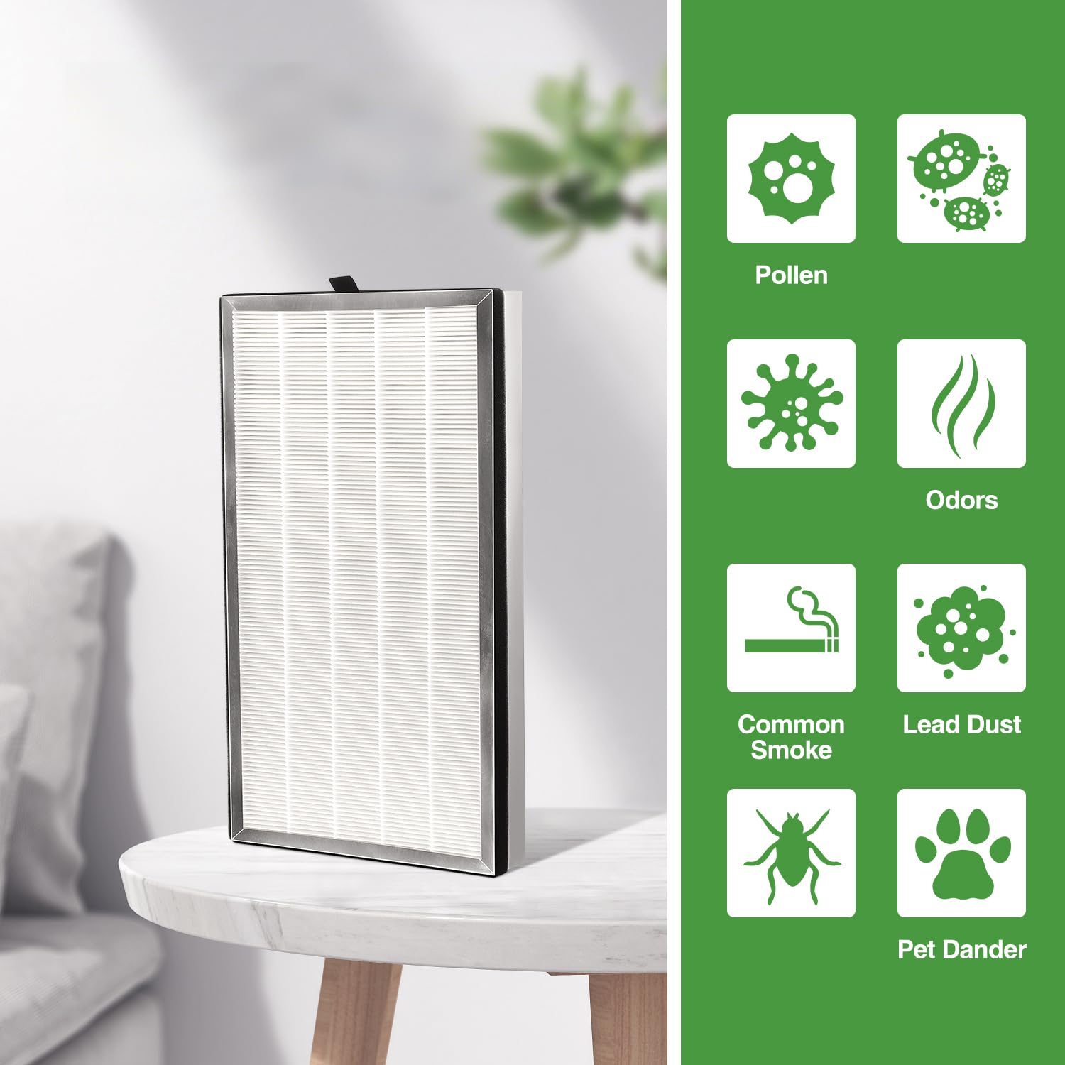 Cabiclean 112 HEPA filter core captures tiny particles for cleaner air.