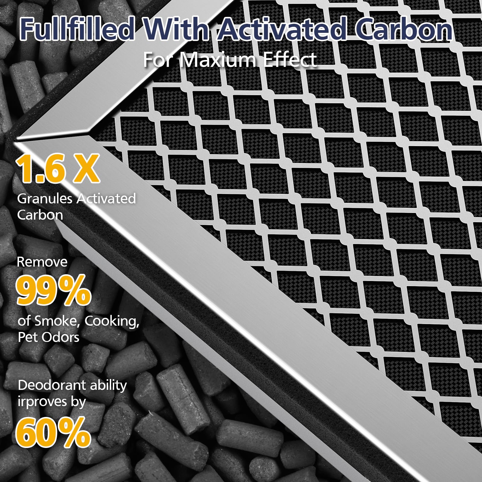 Cabiclean 25 HEPA filter layer close-up showing particle capture detail.