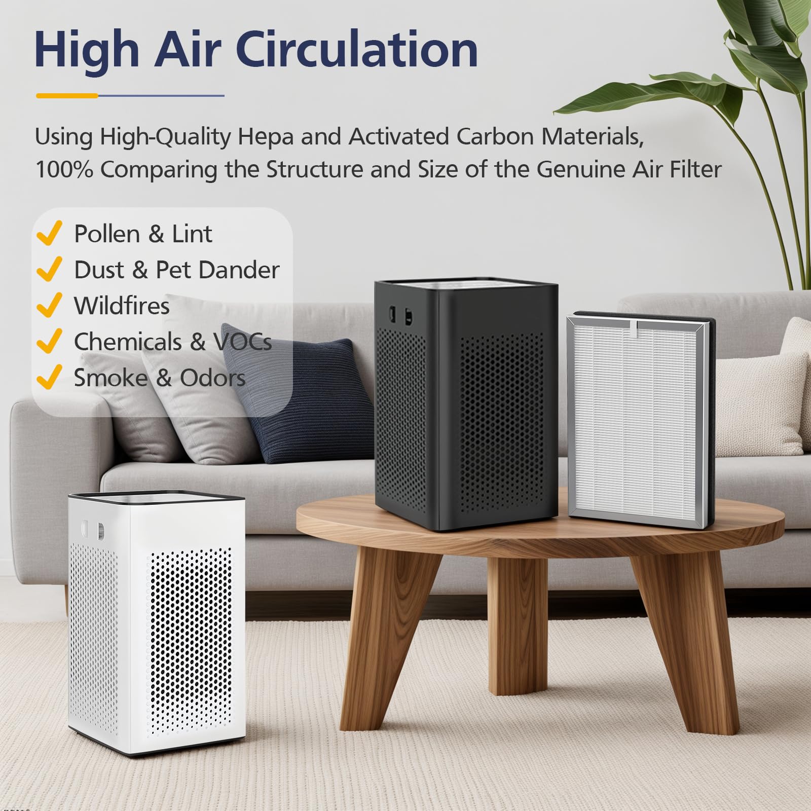 Cabiclean 25 replacement filter pack side view showing compact design for easy replacement.