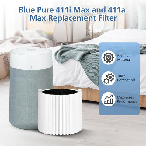 Cabiclean 411i Max filter pack back view showing easy-access design