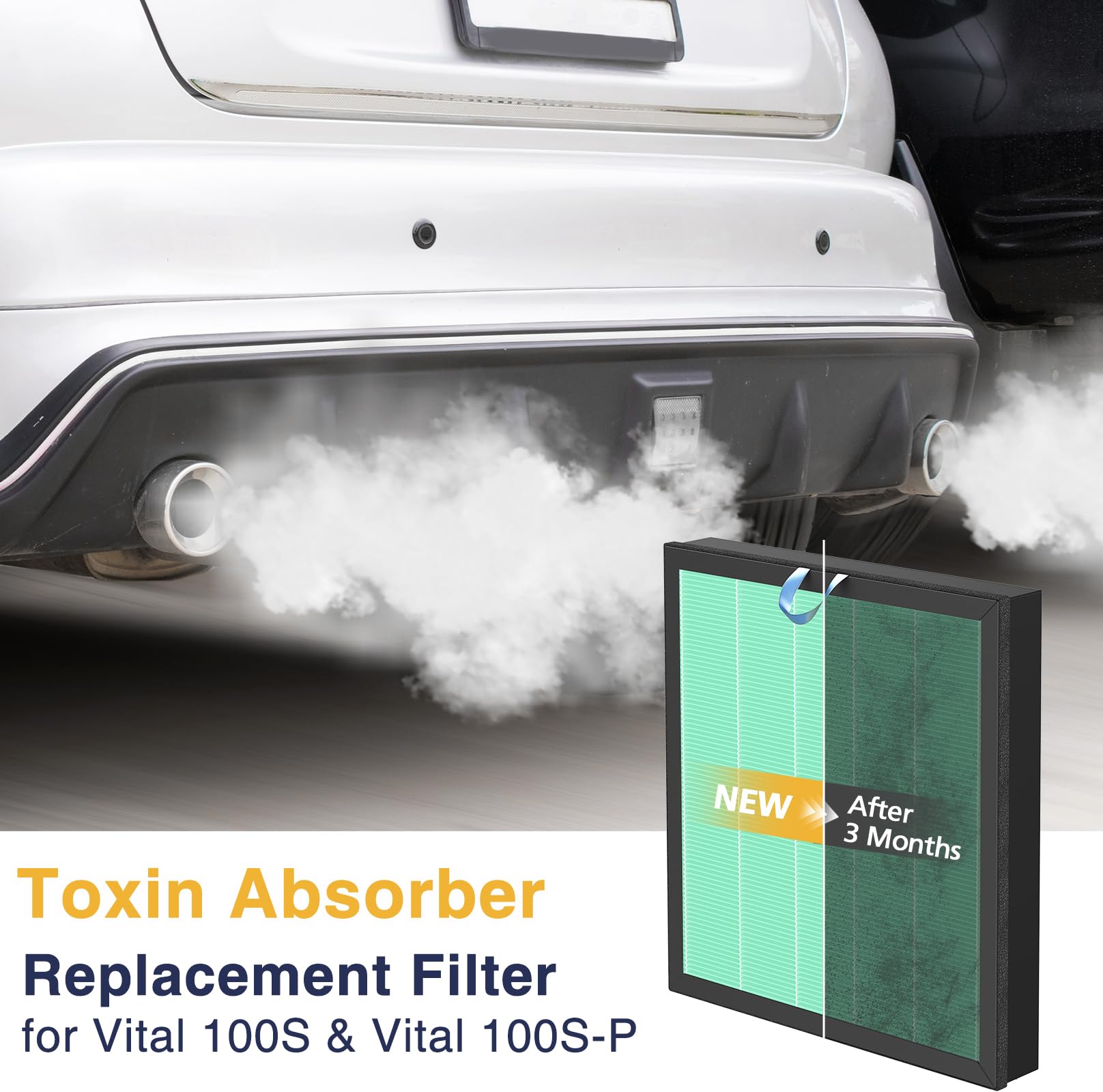 Cabiclean activated-carbon 3-in-1 layer targets odors and VOCs.
