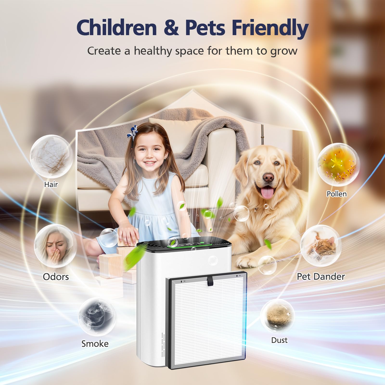 Cabiclean APH3000 filter targets dust, pollen, and pet dander for daily comfort