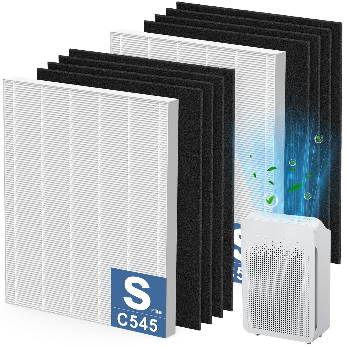 Cabiclean C545 HEPA filter pack for Winix C545 improves air quality