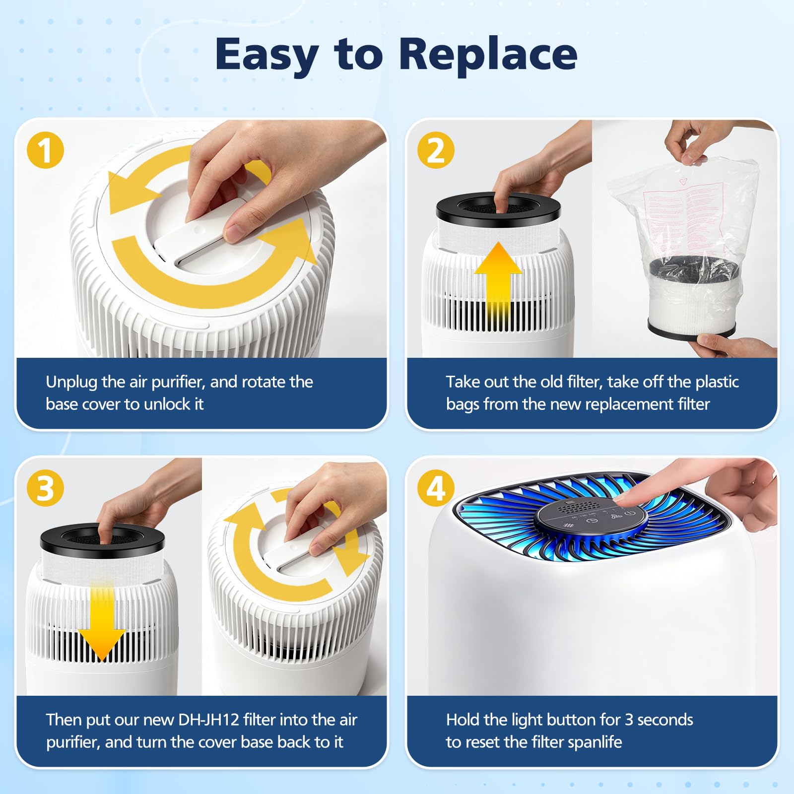 Cabiclean easy-install design enables fast, tool-free replacement.