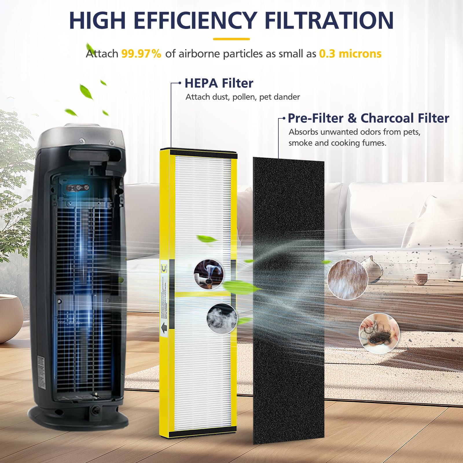 Cabiclean FLT5000 two-pack filters ready for easy replacement.