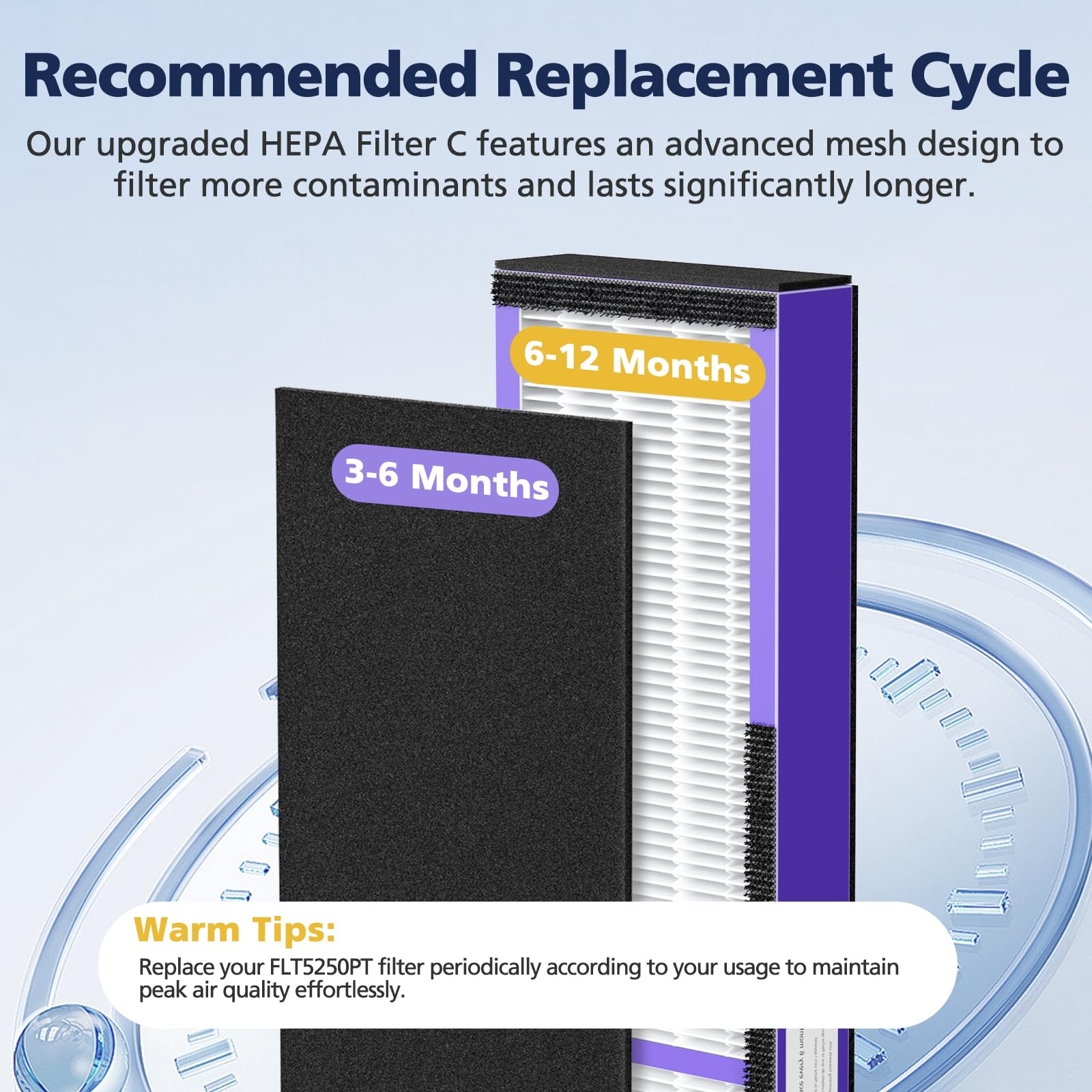 Cabiclean FLT5250PT packaging and in-use swap demonstrating easy replacement.