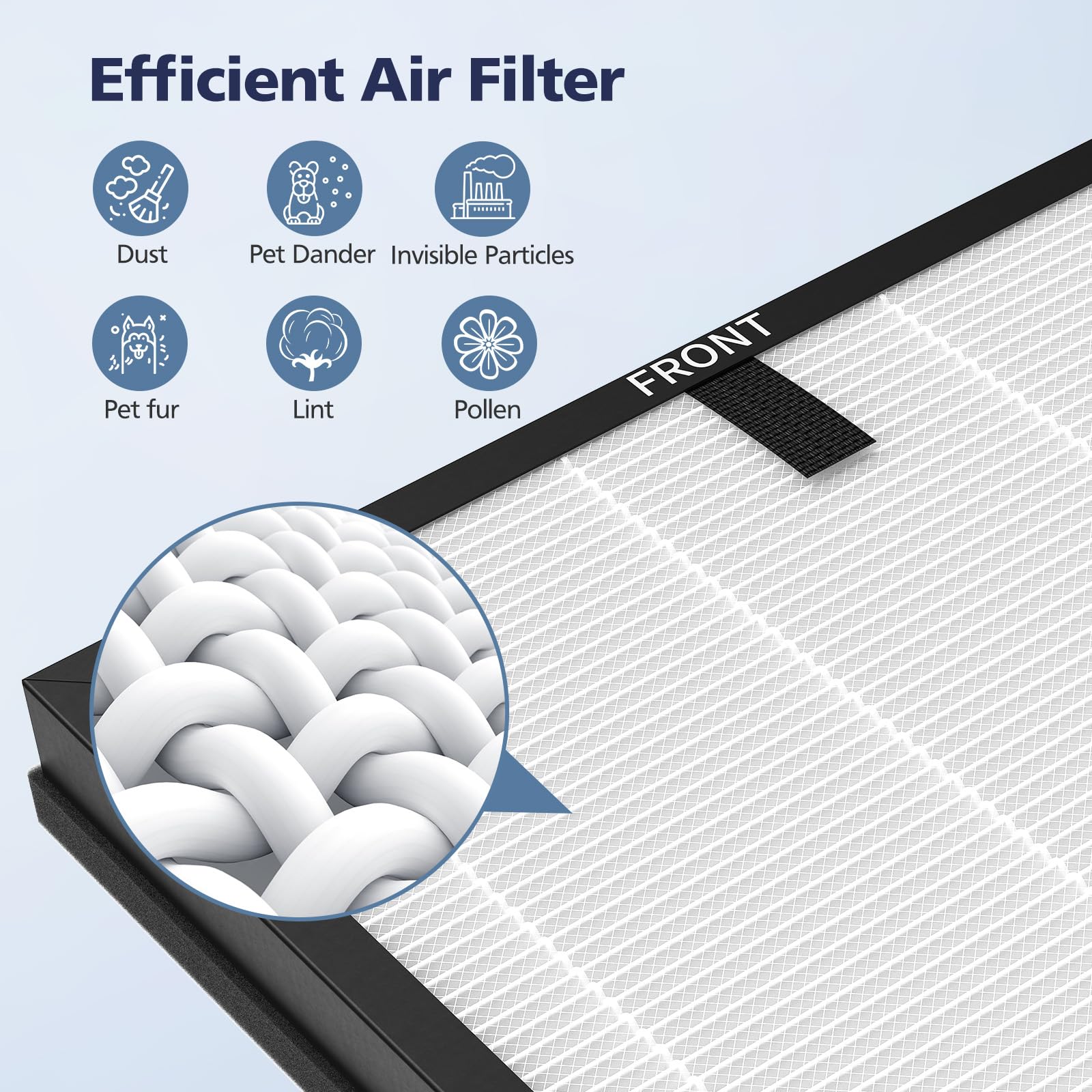 Cabiclean HAP603 filter designed for up to six months of use.