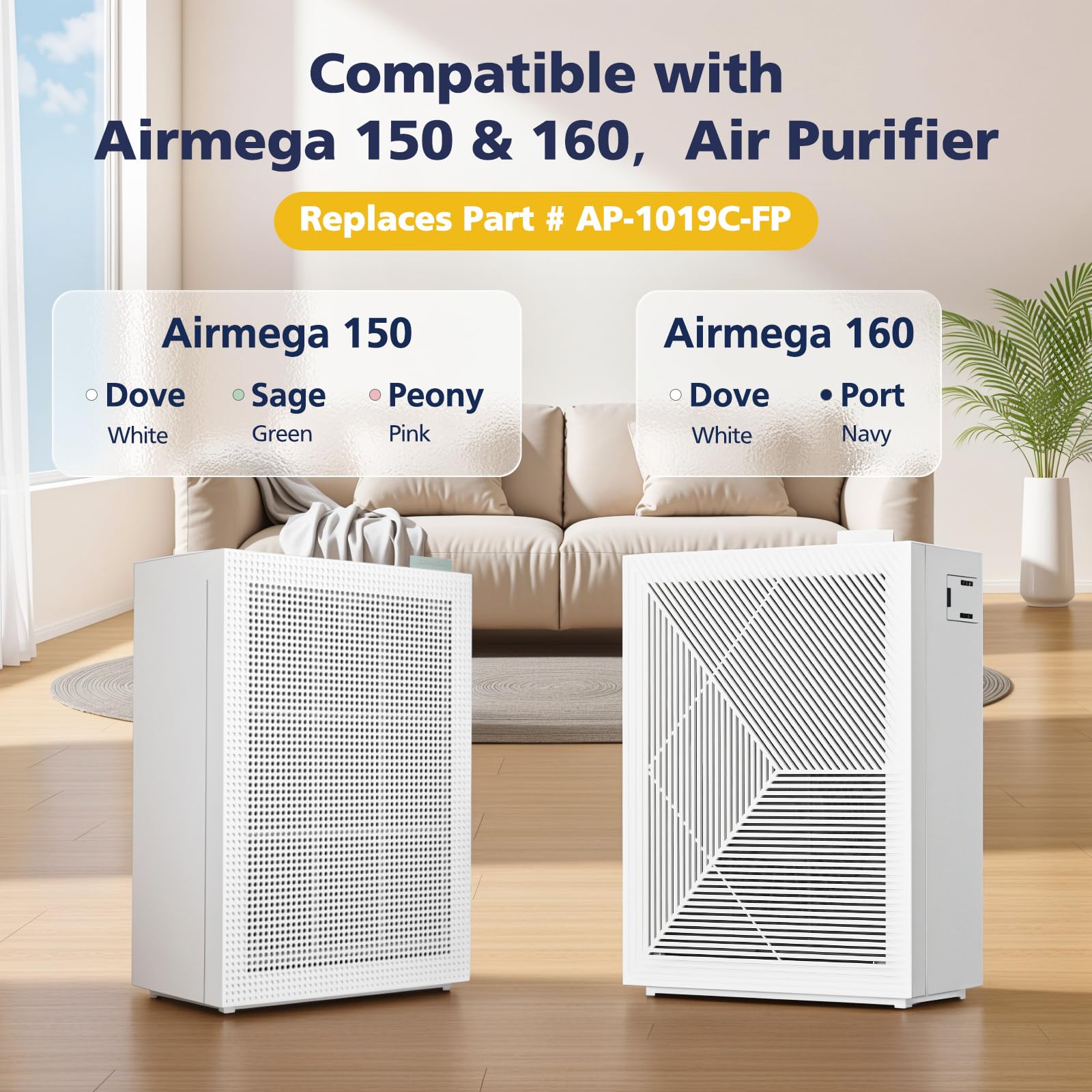 Cabiclean HEPA filter for Airmega 150 captures fine particles