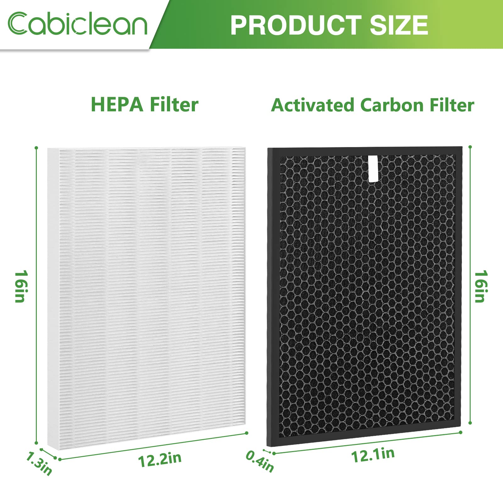 Cabiclean HR900 activated carbon filter targets odors for a fresher room.