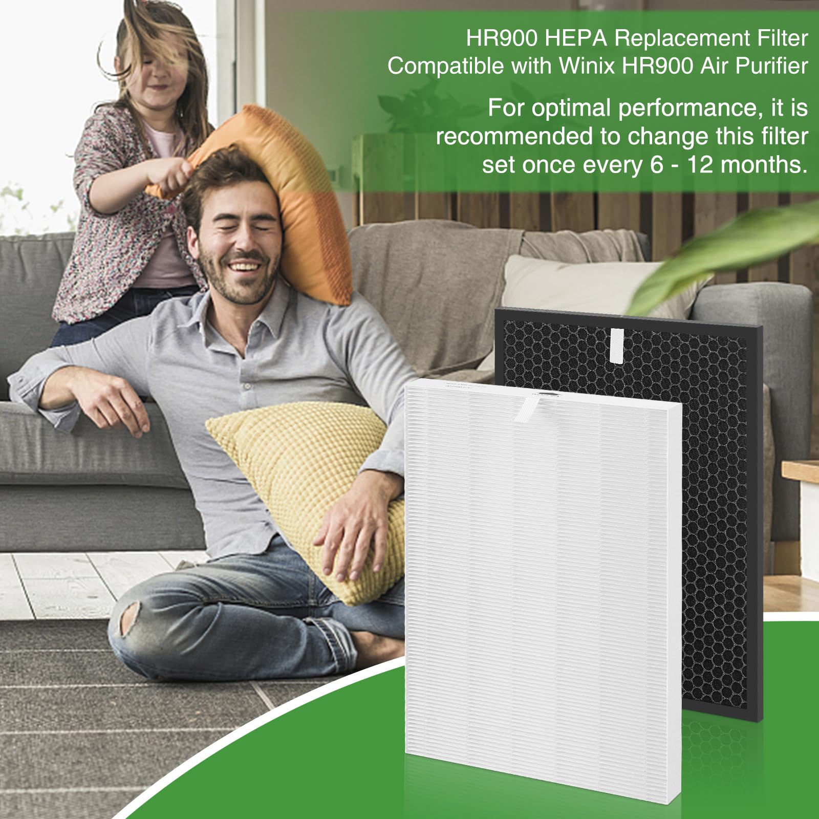 Cabiclean HR900 compatibility badge confirms fit with Winix HR900 purifiers.