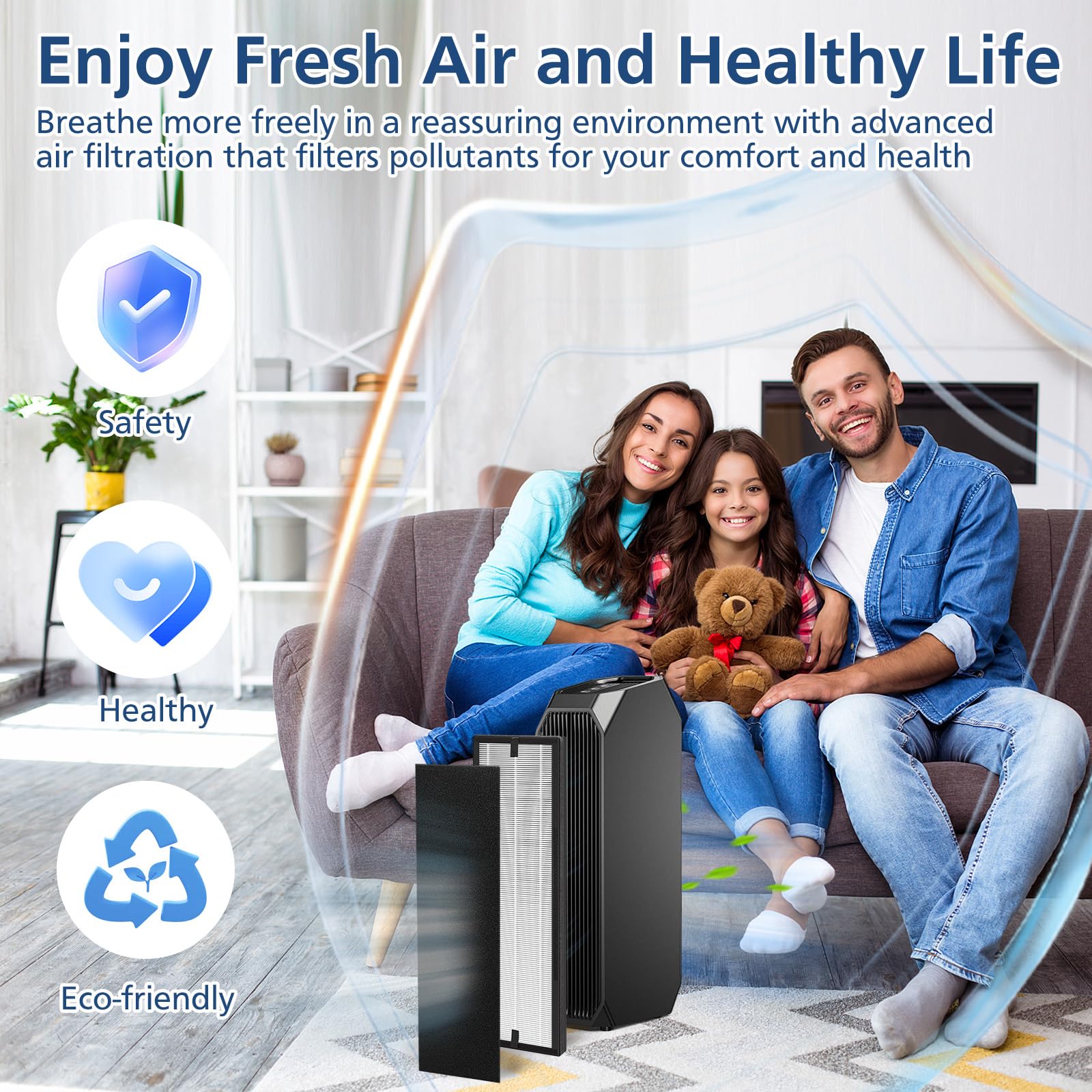 Cabiclean long-lasting value pack supports ongoing air purification at home.