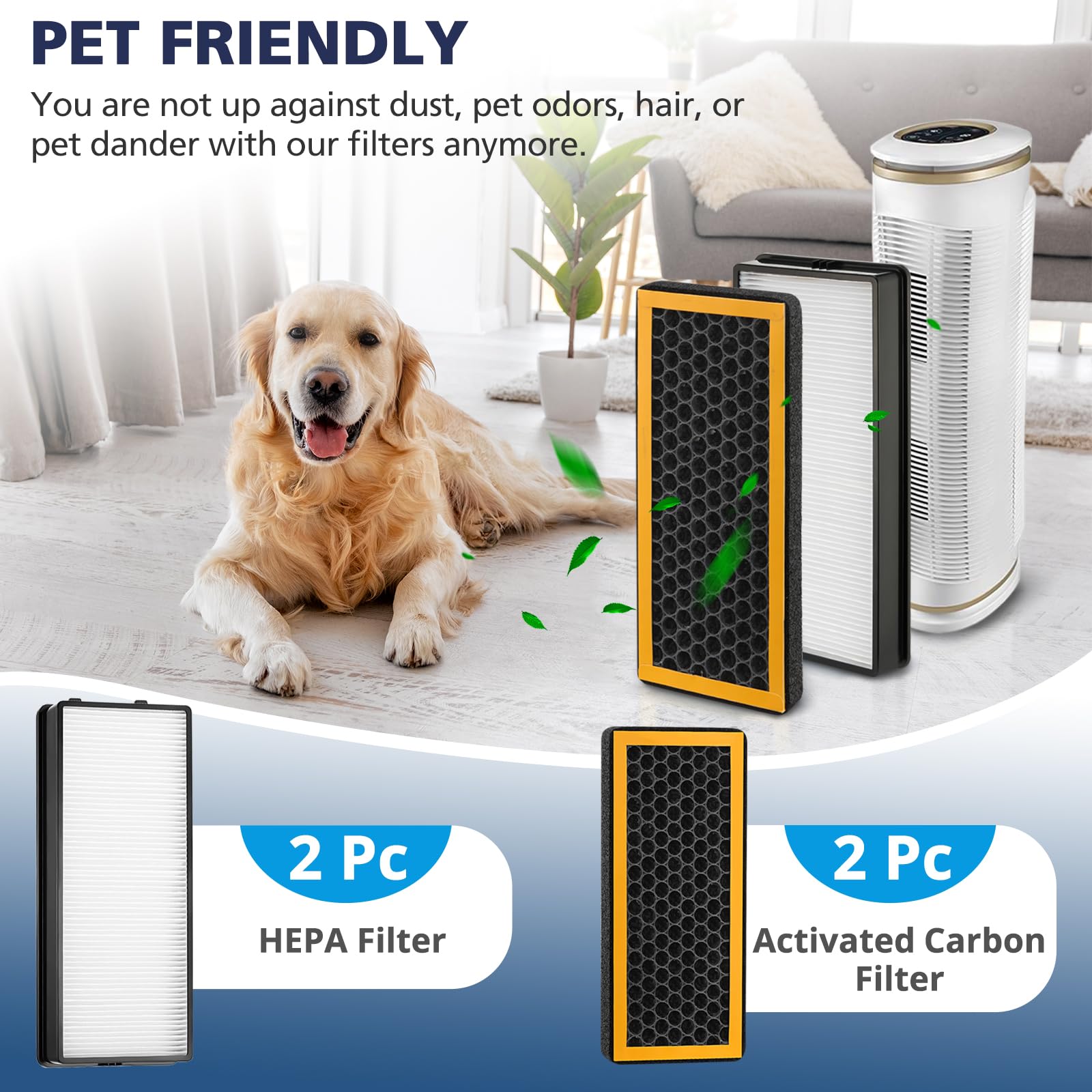 Cabiclean pet-hair filtration detail showing dust and dander containment