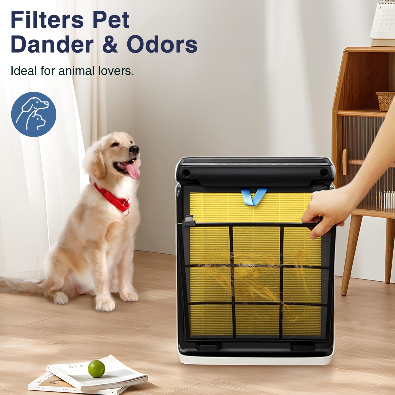 Activated carbon layer in Cabiclean Vital 100S-P filter for odor reduction