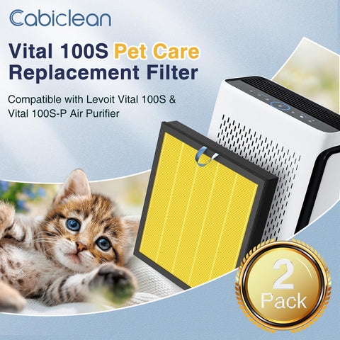 Cabiclean Vital 100S-P filter inside view shows multi-layer construction for clean air
