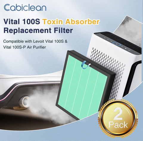 Cabiclean Vital 100S-P filter packaging shows easy tool-free installation.