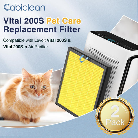 Cabiclean Vital 200S Pet Care Filter carbon layer detail highlights odor control potential