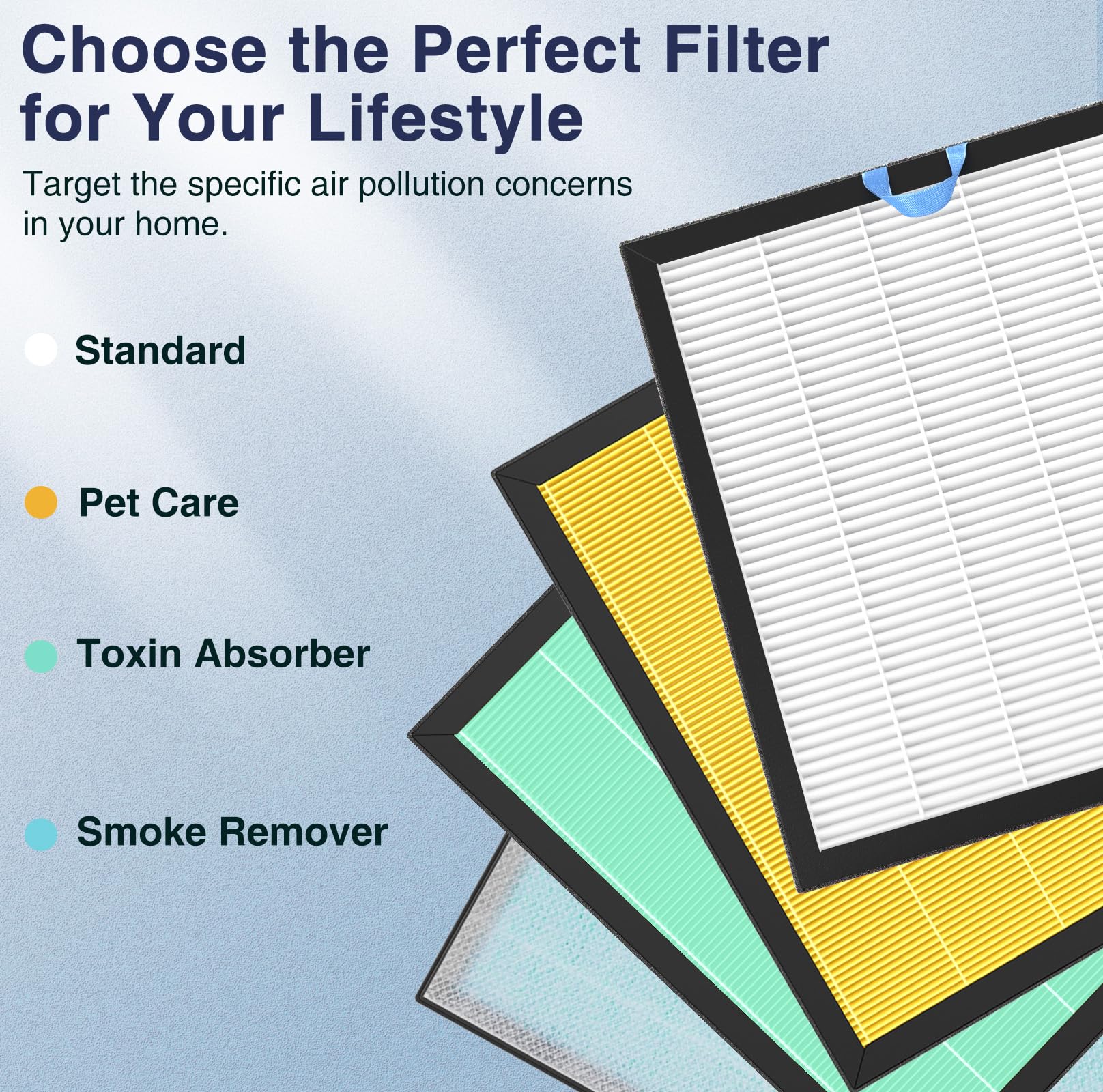 Cabiclean white Vital 100S-P filters set for home use