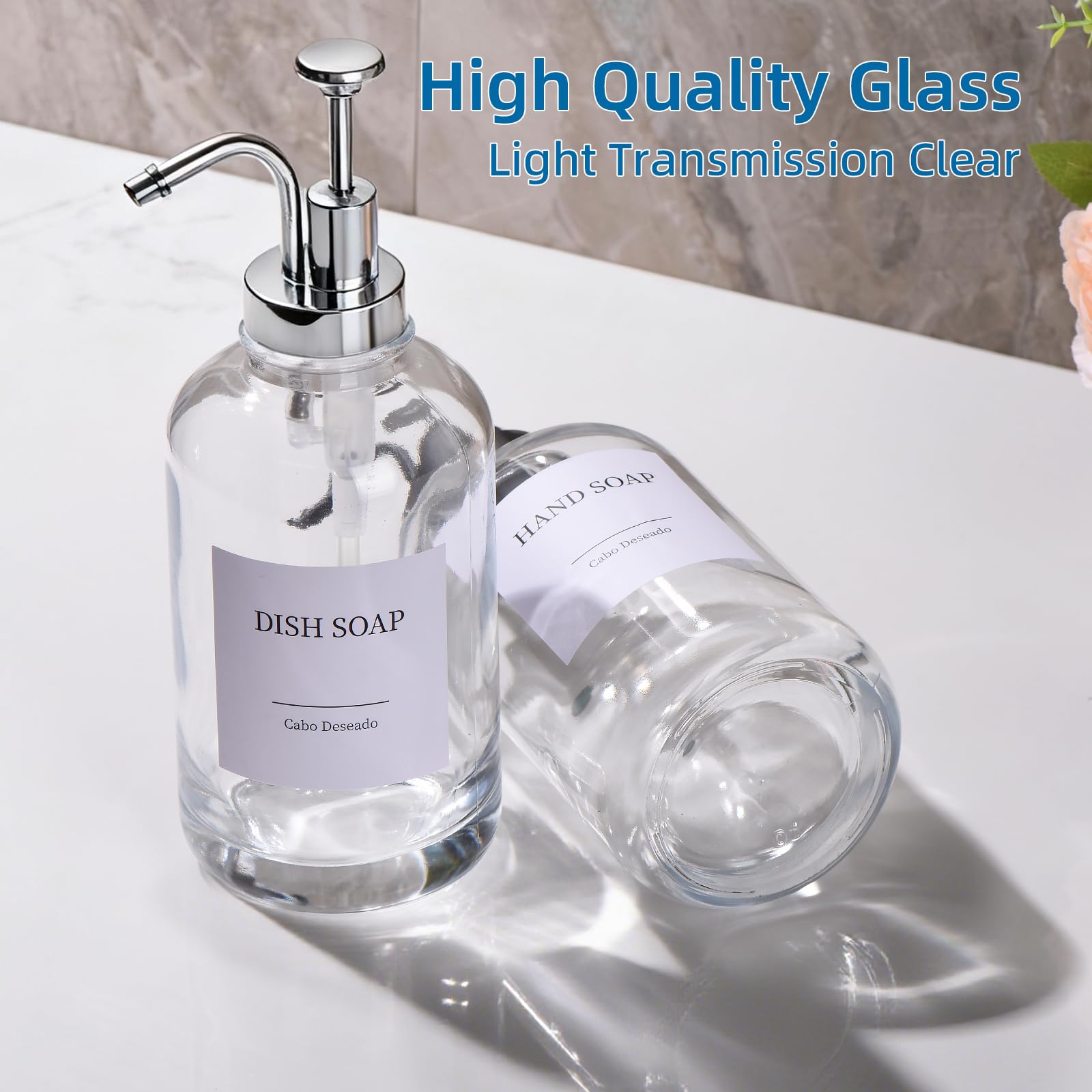 Cabo Deseado set on counter offers a polished daily routine.