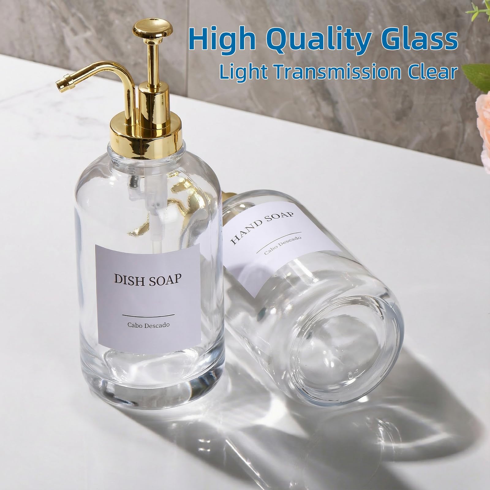 Cabo Deseado dish soap label for efficient sink labeling.