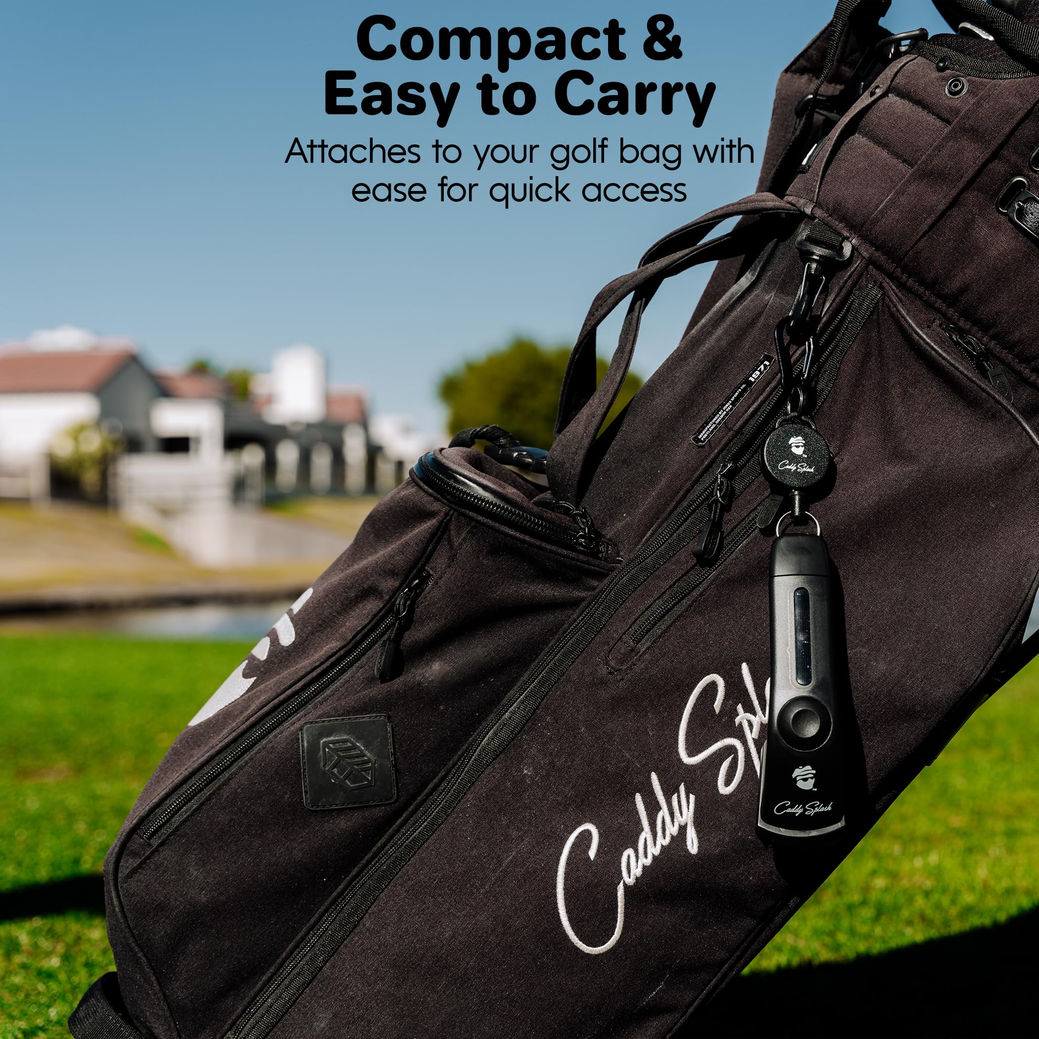 Gift-ready Caddy Splash tool ideal for golf lovers and enthusiasts.