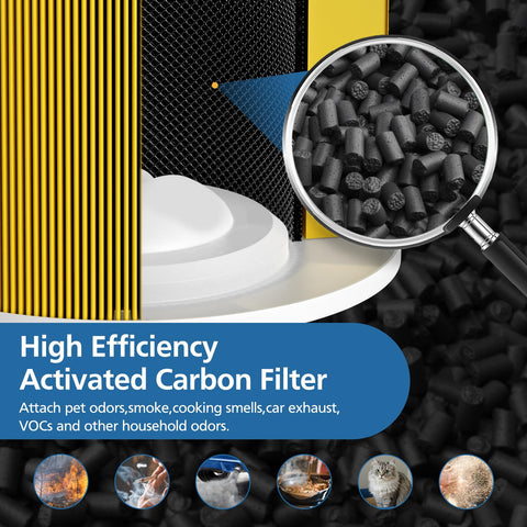 Caehomly 240 air purifier compatibility label indicating correct replacement