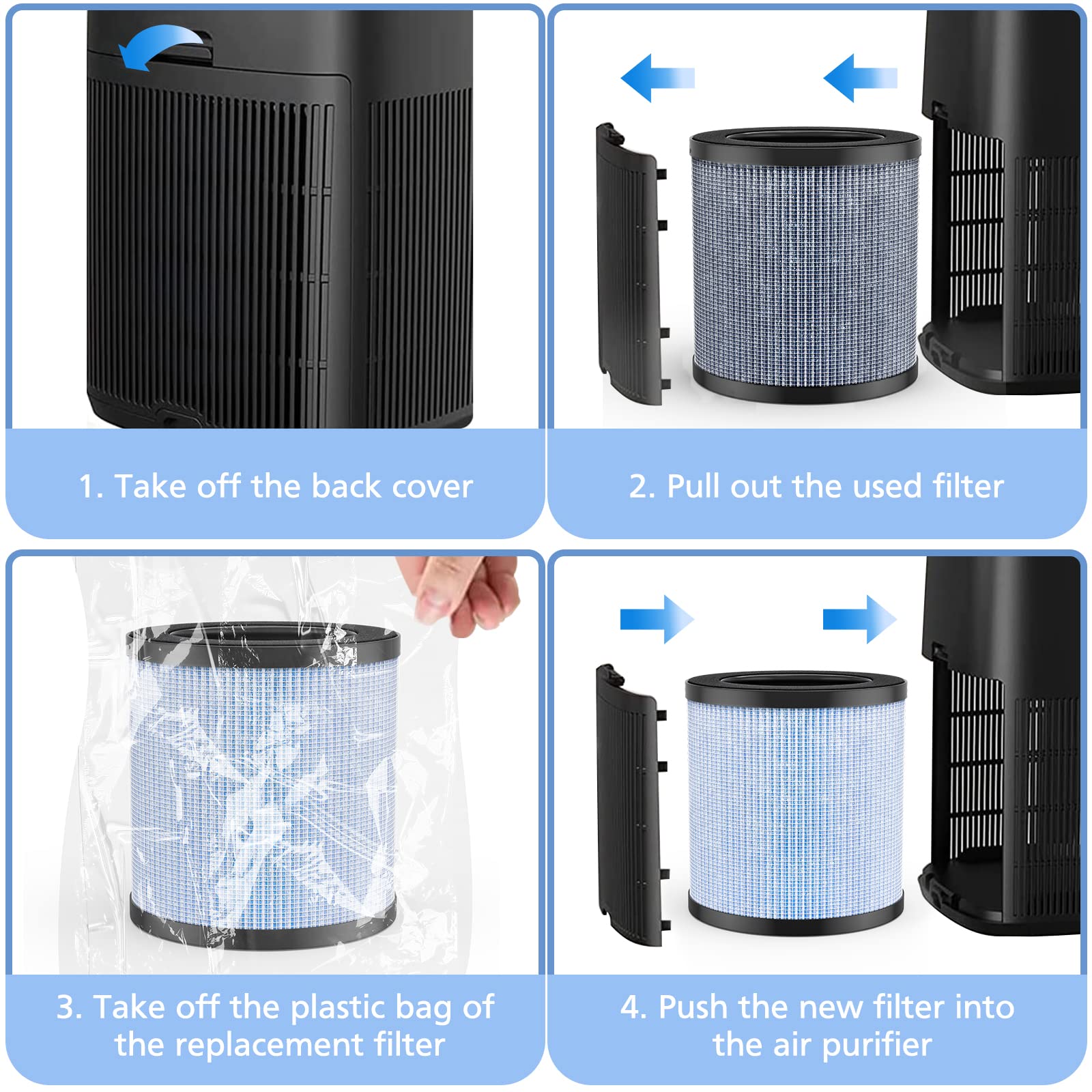 Caehomly MJ002H easy-installation guide image for quick replacements.