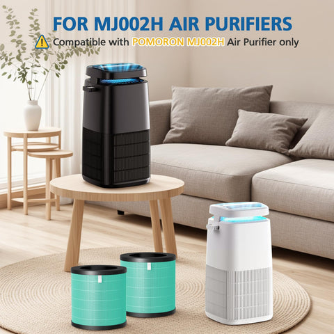 Caehomly MJ002H True HEPA filter captures fine particles efficiently.