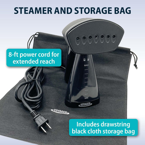 Cafe Valet Voyager Cloud steamer compact dimensions for simple storage